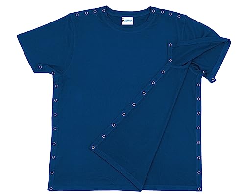 Hemd nach der Schulter – Herren – Damen – Unisex-Größen, Blau, XL