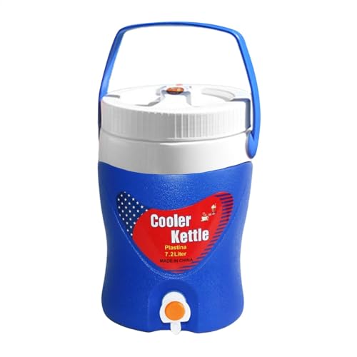 Isolierter Wasserspender, Heiß- und Kaltgetränke-Krug mit Zapfhahn, langlebiger Kühler mit Griff, große Kapazität, Thermo-Getränkebehälter für Camping, Sport, Veranstaltungen im Freien, Partys