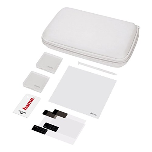 Hama 8in1-Zubehör-Set für Nintendo New 3DS (inkl. Tasche, Schutzfolien, Stift, Game Cases u.v.m.) weiß