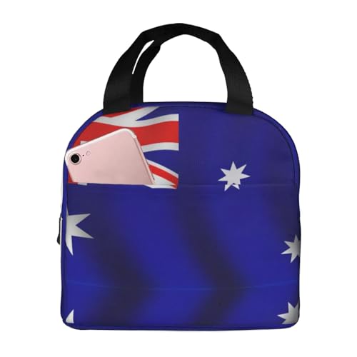 Lunchtasche mit australischer Flagge, isolierte Lunchtasche mit hochdichtem Oxford-Tuch, Uni-Bento-Tasche