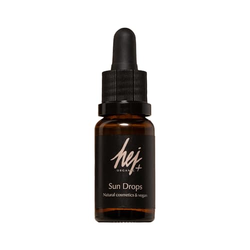 Sun Drops (15 ml) sanfter Selbstbräuner mit DHA & Aloe Vera zum Mischen mit der Gesichtspflege, Anpassbare Bräunung & Streifenfreies Ergebnis, 100% vegan | HEJ ORGANIC