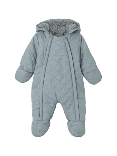 VERTBAUDET Unisex-Pilotenanzug, gesteppt, gefüttert, Sherpa, Entenblau, 6 m (67 cm)