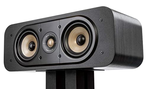 Polk Audio Signature Elite ES30 Centerlautsprecher, schlanker, hochauflösender Center Lautsprecher, Hi-Res Zertifiziert, Dolby Atmos und DTS:X kompatibel (Stück), Schwarz