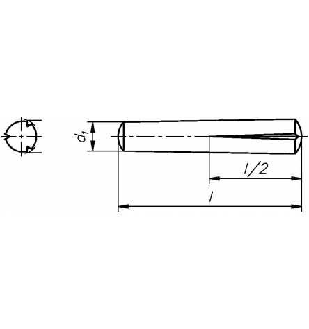 Reidl Paßkerbstifte 10 x 60 mm DIN 1472 Stahl blank 5 Stück