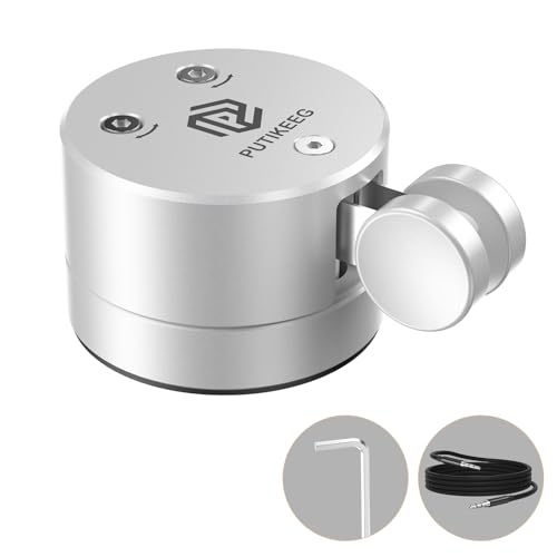 Putikeeg Mini-Morsetaste - CW-Doppelpaddel mit Magnetsockel, Magnetische Rückholpaddel Morsetaste für Amateurfunk (Silber)
