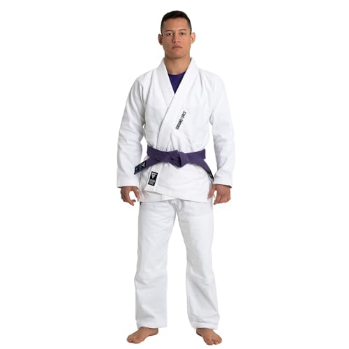 Ground Force Basic BJJ jiu jitsu Gi V2 - White, blank, A2