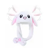Leuchtende Ohren Kaninchen Leuchtende Lange Kaninchen Hut LED Elektrisch Plüsch Einstellbare Nette Cartoon Leuchtendes Ohr Beweglicher Kaninchenhut Weiß