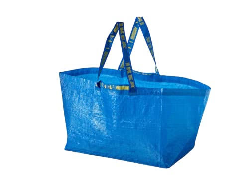 Ikea Einkaufstasche Frakta, groß, ideal für Einkaufen, Wäsche und Aufbewahrung, Blau