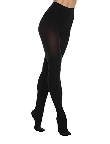 EVERSWE 80D Microfaser Damen Strumpfhose (XXL-3XL, Schwarz)