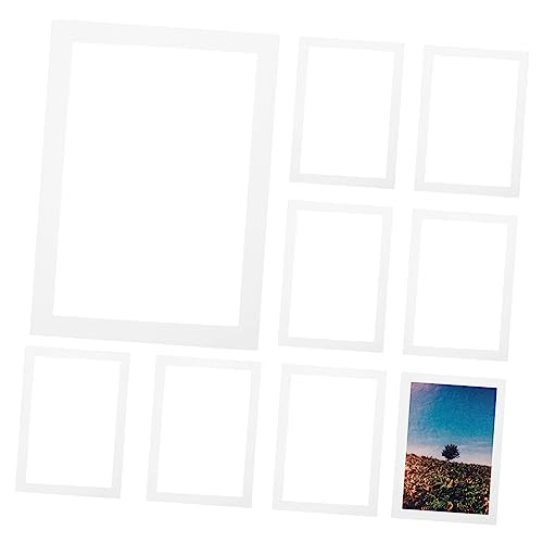 SEWACC 10st Fotorahmenfutter Matten Für Bilderrahmen 4x6 Vorgeschnittenes Bildpassepartout 9x12 Zubehör Für Bilderrahmen Diy-fotorahmenmatte 11x14 Matte Bildtafelmatte Papier Weiß