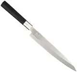 KAI Wasabi Black Yanagiba 21,0 cm Klingenlänge - rostfreier 6A/1K6 Edelstahl poliert 58 (±1) HRC - schwarzer Polypropylen Griff - Sushi Messer Sashimi Messer - Made in Japan
