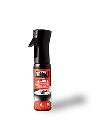 Weber Emaille-Reiniger 300ml, feines Nebelspray zur streifenfreien Reinigung von Emaille Oberflächen, löst Essens- und Fettrückstände (17684)