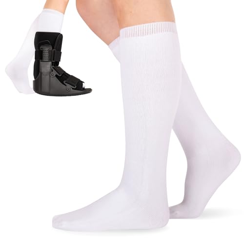 BraceAbility Ersatzsockeneinlage für orthopädische Wanderschuhe | Medizinische Schlauchstrümpfe zum Tragen unter Air Cam Walkers und Fracture Boot Casts (2er Pack)