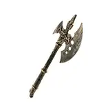 Chaks Wikinger-Axt, 15 x 43,5 cm, goldfarben, Kostümzubehör – Cosplay für Halloween – Thema: