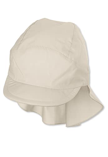 Sterntaler Unisex Kinder Schirmmütze mit Nackenschutz Ohne Bindebänder Kindermütze, beige, 55