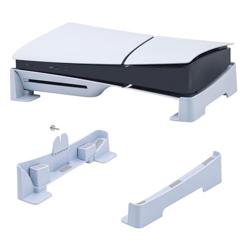 Mcbazel PS5 Slim Horizontaler Ständer für PS5 Slim Disc/Digitale Editione Playstation 5 Halterung Liegend kompatibel mit Playstation 5 Slim Digital/UHD-Konsole