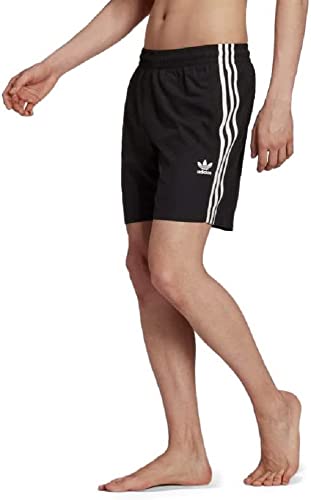 Adidas Mens 3-Stripes Swims Swimsuit, Black, M