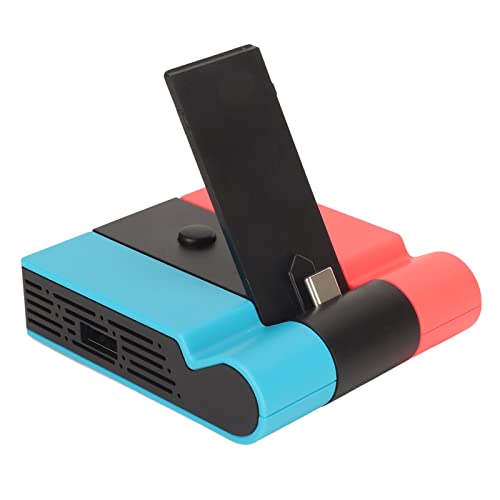 Vomeko Tragbarer HDMI-TV-Ständer-Adapter Zum Aufladen, TV-Dock Für N intendo Switch/Switch OLED, Mit Zusätzlichem USB 3.0-Port-Adapter-Ladeständer(rot blau)