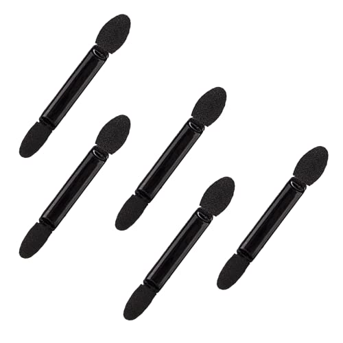 Lidschatten Pinsel, 5 Pcs Sponge Eyeshadow Brush, Lidschatten Pinsel Schwarz, Einweg Lidschatten Applikator Lidschattenpinsel