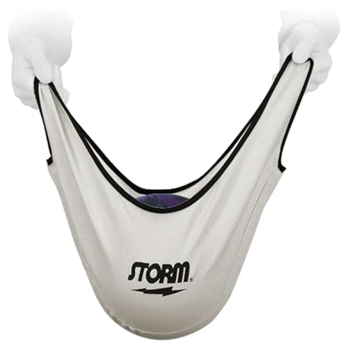 EMAX | Storm - See Saw | Ballsack für einen Bowling-Ball | Poliertuch | Poliersack | Bowling-Equipment (Storm - Cotton - White)