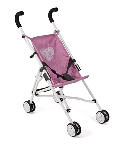 Puppenbuggy Roma, Puppenwagen, Mini-Buggy, Jeans Pink