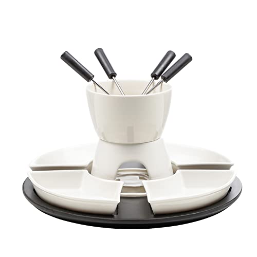 Fondue-Set 11-teilig mit Topf Stövchen und Gabeln Haushalt International