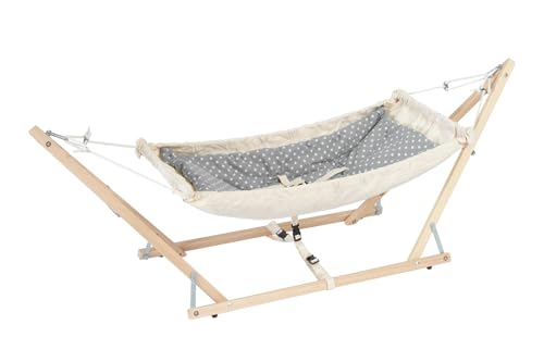 AMAZONAS 2-in-1 Royal Set – Babyhängematte Koala inkl. Gestell & Inlay Sunny | einfache und schnelle Montage |Belastbarkeit bis 15 kg | Maße ca. 161 x 55 x 45 cm