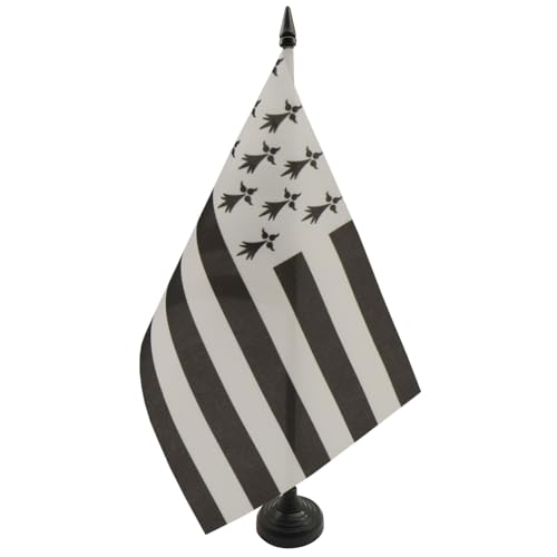 AZ FLAG - Tischflagge Bretagne Alternativ - 21x14 cm - Bretagne Tischfahne 14 x 21 Cm - Flaggen