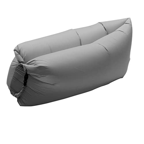 TURIM Aufblasbares Sofa Luft Sofa Air Lounger mit Portable Paket Air Bett tragbares Lazy Lounger für Camping, Beach, Park, Strand grau