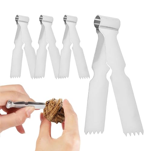 weiting Edelstahlzange, Gebäckzange - 4 Stück Edelstahl-Gastronomiezangen und Pinzetten | Dekorationsversiegelungs-Kekshersteller, Tortenkrusten-Crimper-Backzubehör, Gebäckwerkzeug für die Heimküche