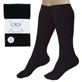 CRS Cross Figure Skating Socks, Kniestrümpfe für Schlittschuhe mit Fuß, Skate Socken, Tanzstrumpfhose - - Einheitsgröße