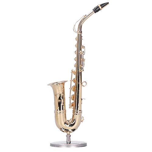Saxophon-Modell, Miniatur-Ornamente, Geschenke, Kupfer, Musikinstrument, Verzierungen, Dekorationen, Geschenke, Mini-Saxophon-Modell, Zierlich, Klein, Kleine Modellierungswerkzeuge