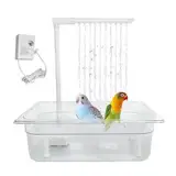 Automatische Vogelbadewanne, Papageienbadewanne Mit Umwälzwasserhahn, Mehrzweck-Vogeldusche, Haustierbadewanne Für Mittelgroße Vögel, Grausittich, Sittich, Nymphensittich, Lovebird (enthält USB)