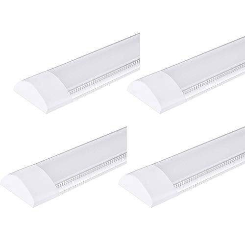 Viugreum 4 Pack 40W LED Deckenleucht Röhre Licht 120CM, mit 4800LM in Warmweiß3200K, 130°Abstrahlwinkel für Badzimmer Wohnzimmer Kühe Garage Lager Werkstatt