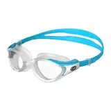 Speedo Futura Biofuse Flexiseal Schwimmbrille, Extra Komfort, gepolsterte Passform, blau und klar, weibliche Erwachsene Unisex Größe