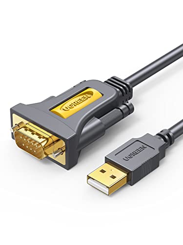 UGREEN USB auf RS232 Seriell Kabel USB Seriell DB9 mit PL2303 Chipsatz (2M)