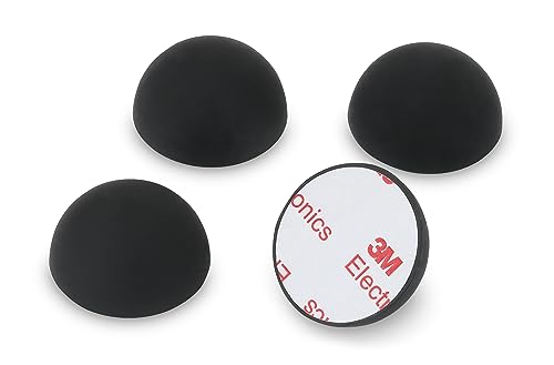 Dynavox Silikon-Elastomer Dämpfer ED32 4er-Set, Universal Absorber-Füße für HiFi Geräte, Lautsprecher, Verstärker und Plattenspieler, Resonanzdämpfer mit 3M-Klebefläche, schwarz