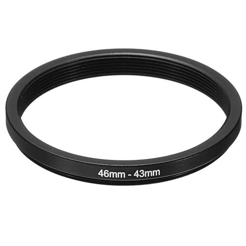 PATIKIL 46mm-43mm Metall Step Down Ring, Kamera Objektiv Filter Adapter Ring Aluminium Filter Adapter Ring für Kameraobjektive Hood, Schwarz