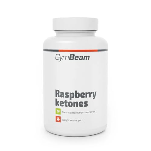 GymBeam Himbeerketone (Kapseln) - Natürlicher Fatburner, 150 mg hochkonzentriertes Himbeerextrakt pro Tagesdosis, unterstützt beim Abnehmen, mit Antioxidantien, praktische Kapselform