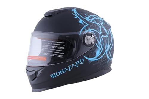 Kinder Integralhelm Bio-Hazard AHP – Motorradhelm für Kinder, ABS-Schale, robuster Kinderhelm für Downhill, Quad und Motocross, Teal (S)