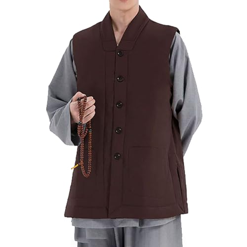 Enigmaire Meditationskleidung,buddhistische Mönchskleidung,Shaolin Tempel Mönch Kleidung Kung Fu m Anzug,Monk Meditation Suit,Winterverdickung,Breathable,für Sitting,Sutra,Meditation,Practice etc