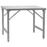 Mahlzeit Edelstahltisch 100 x 80 x 70 cm | Klappbar | Arbeitstisch, Küchentisch, Edelstahl Zubereitungstisch | Gastronomietisch klappbar, Klapptisch, Serviertisch | Tisch für Küche und Gastronomie