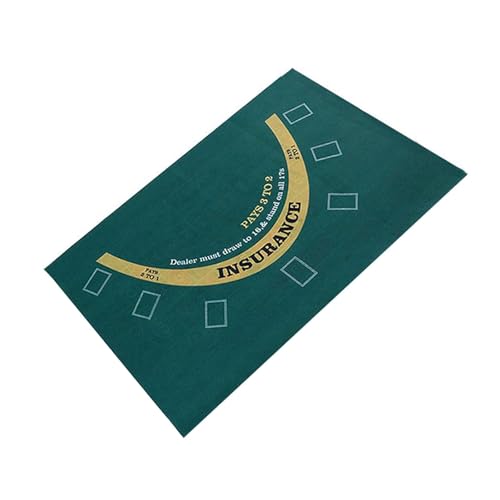 Sionhiuo Doppelseitige Pokermatte, Craps-Tisch & Blackjack Filz, aufrollbare -Roulette-Tischmatte für Kaffeetisch Craps & Blackjack (23,62 x 35,43 Zoll)
