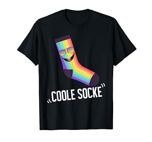 Coole Socke mit Sonnenbrille Retro-Design Hipster Brille T-Shirt