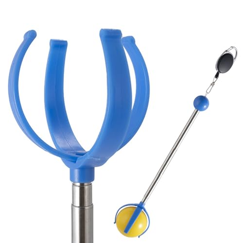 Golfball Retriever – Ausziehbarer Edelstahl-Picker, Teleskop-Greifwerkzeug | Komfortables Golfball-Abholwerkzeug, Kugelkralle für einfaches Aufheben und zeitsparende Effizienz auf dem Platz