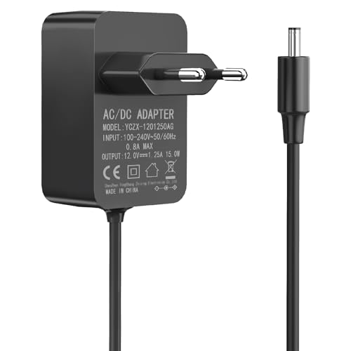 15W Netzteil für Echo Dot (3rd 4th 5th Gen), Echo Show 5(1st 2nd Gen), Echo Spot, Echo Dot Kids Edition, Fire TV Cube Ladegerät Netzadapter, 1.5M Netzkabel, Schwarz