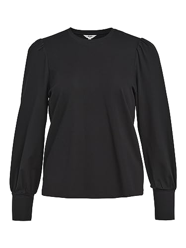 Object Damen Objcaroline L/S Top Noos Langarmshirt, Schwarz, L EU