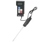 EM502C Professionelles Lebensmittelthermometer mit Sonde, Dual-Celsius-Fahrenheit-Schalter, Speicherfunktion, Automatische Manuelle Abschaltung für Gewächshausbepflanzung,