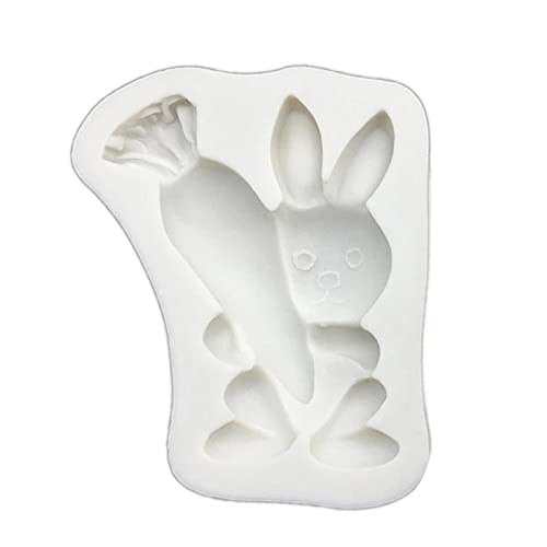 Ostern Schokoladen-Silikon-Form – Hase Karotte Ostern Fondant-Form – Hase Kuchen Backformen, Süßigkeiten Formen Zubehör für Heimwerken