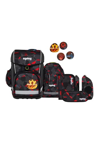 ergobag cubo light Set ergonomischer Schulrucksack, extra leicht, Set 5-teilig, 780 g